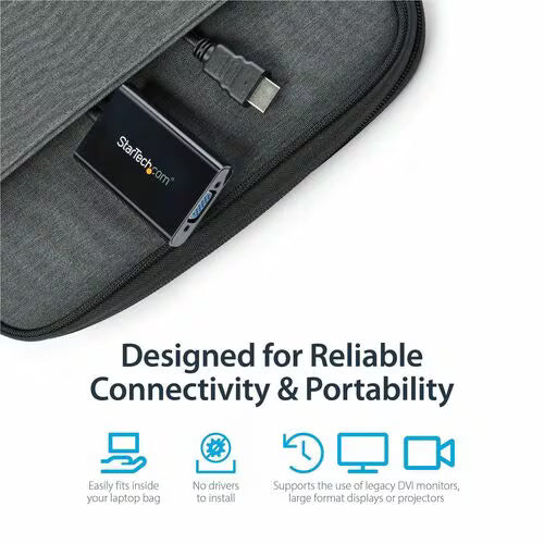 StarTech HDMI to VGA Adapter with Audio - 1080p - Black - Plug and Play